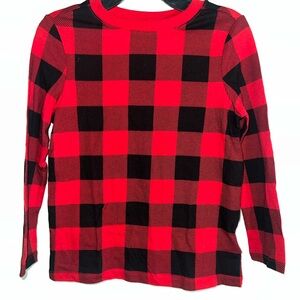 Old Navy Red and Black Checkered Long Sleeve Tee